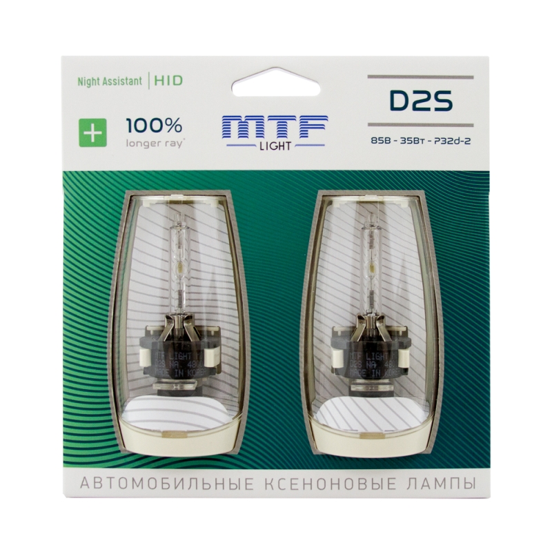 Ксеноновые лампы MTF D2S, NIGHT ASSISTANT 100% LONGER RAY, 35W, 85V, 2шт. Ксеноновые лампы MTF D2S, NIGHT ASSISTANT 100% LONGER RAY, 35W, 85V, 2шт.