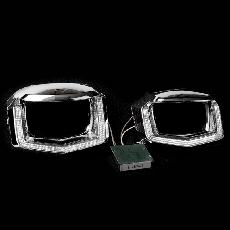 Установочный комплект MTF Light для Bi-LED линз — VW Tiguan 2017, двойная U-форма, белая и жёлтая подсветка, комплект Установочный комплект MTF Light для Bi-LED линз — VW Tiguan 2017, двойная U-форма, белая и жёлтая подсветка, комплект