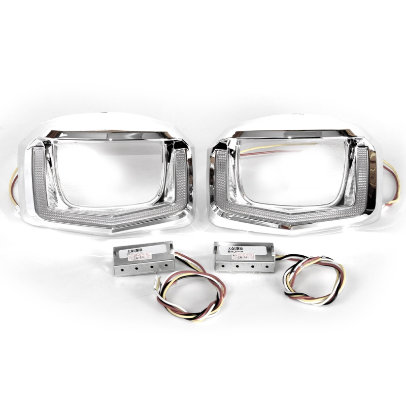 Установочный комплект MTF Light для Bi-LED линз — VW Passat 2016–2018, двойная U-форма, белая и жёлтая подсветка, комплект Установочный комплект MTF Light для Bi-LED линз — VW Passat 2016–2018, двойная U-форма, белая и жёлтая подсветка, комплект