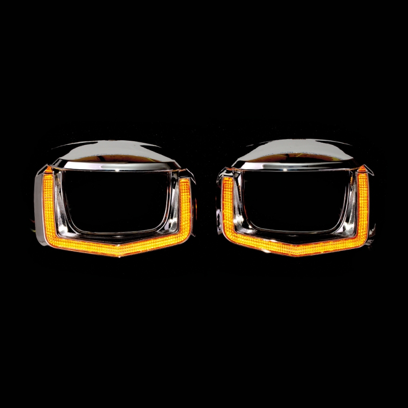 Установочный комплект MTF Light для Bi-LED линз — VW Passat 2016–2018, двойная U-форма, белая и жёлтая подсветка, комплект Установочный комплект MTF Light для Bi-LED линз — VW Passat 2016–2018, двойная U-форма, белая и жёлтая подсветка, комплект