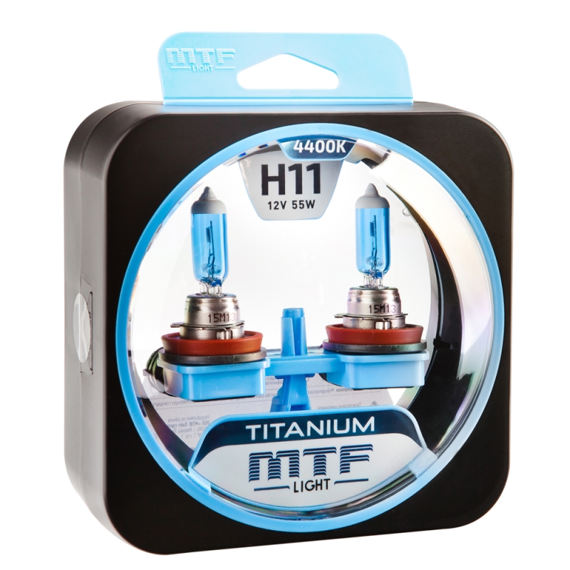 Галогенные лампы MTF Light TITANIUM — 12В, 55Вт, белый свет, комплект Галогенные лампы MTF Light TITANIUM — 12В, 55Вт, белый свет, комплект