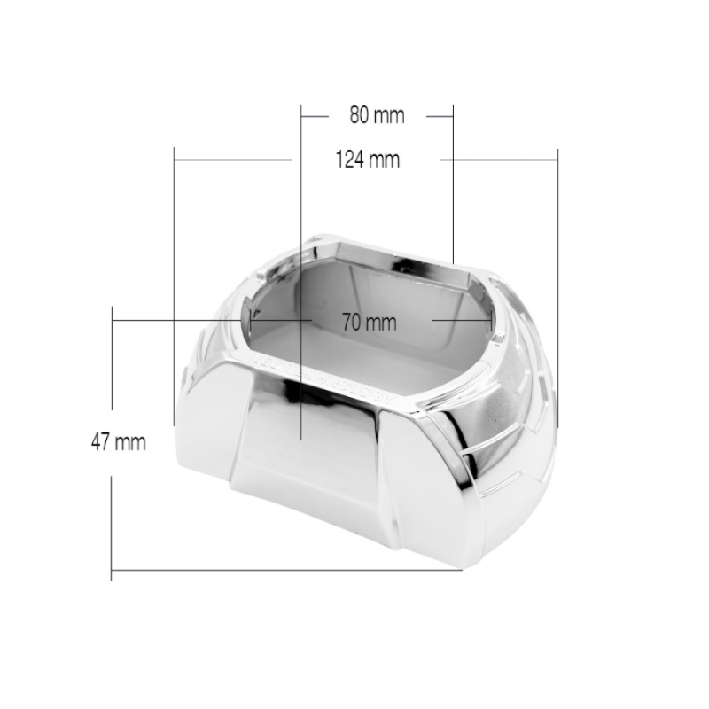 Маски MTF Light №01S — 3 Маски MTF Light №01S — 3", прямоугольные, хром, комплект 2 шт.