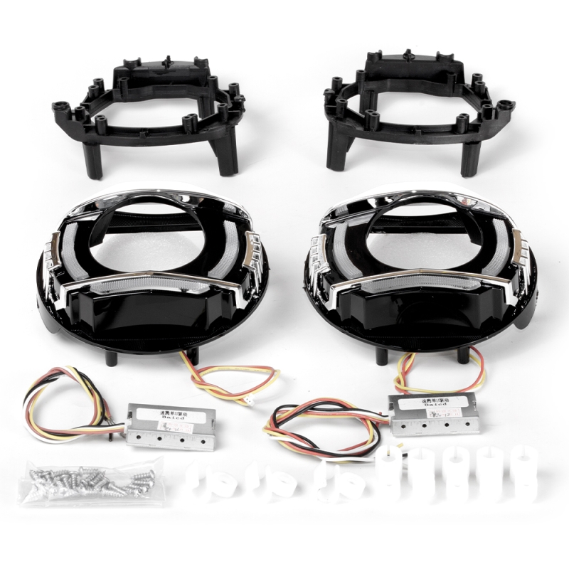 Установочный комплект MTF Light для Bi-LED линз — VW Polo 2013, U-форма, белая и жёлтая подсветка, комплект Установочный комплект MTF Light для Bi-LED линз — VW Polo 2013, U-форма, белая и жёлтая подсветка, комплект