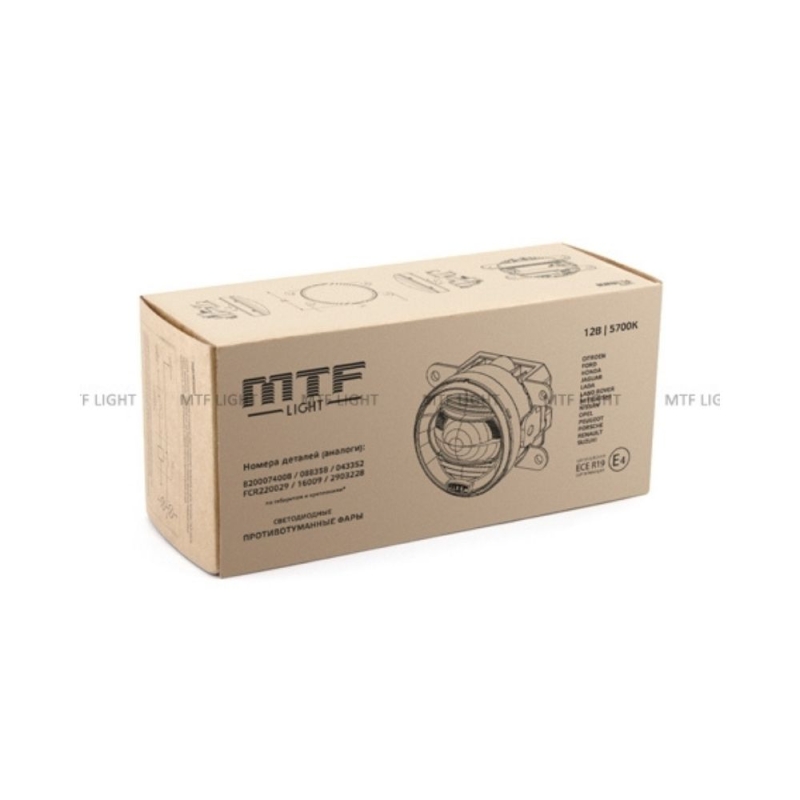 Фары противотуманные светодиодные MTF Light линза, 12В, 10Вт, ЕСЕ R19, E6, универс., компл. Фары противотуманные светодиодные MTF Light линза, 12В, 10Вт, ЕСЕ R19, E6, универс., компл.
